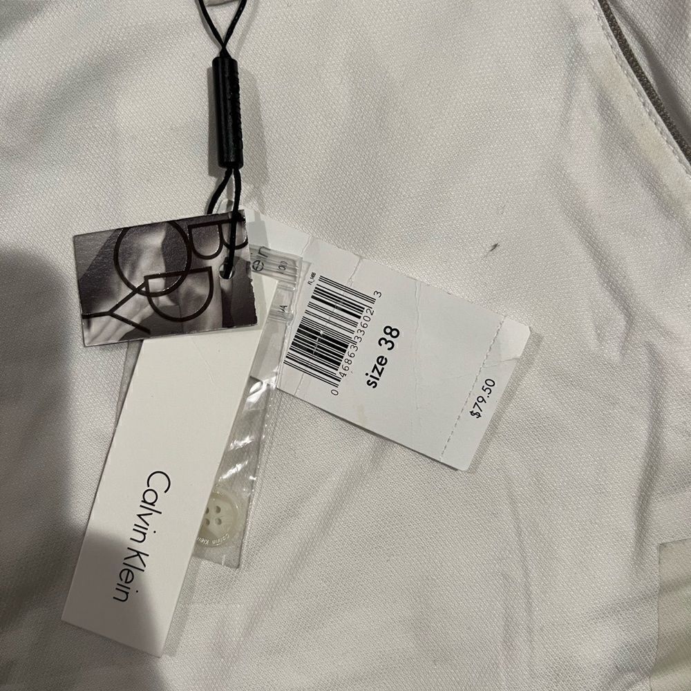 Calvin Klein Mens Extreme Slim Fit Casual Chino Shorts, White/gray - Picture 3 of 6